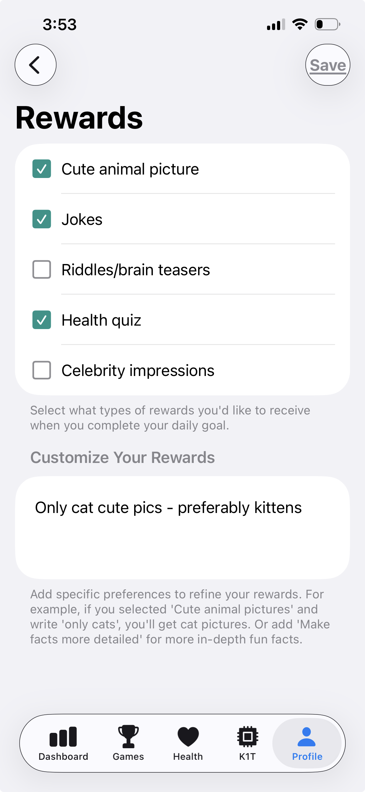 AI rewards and motivation